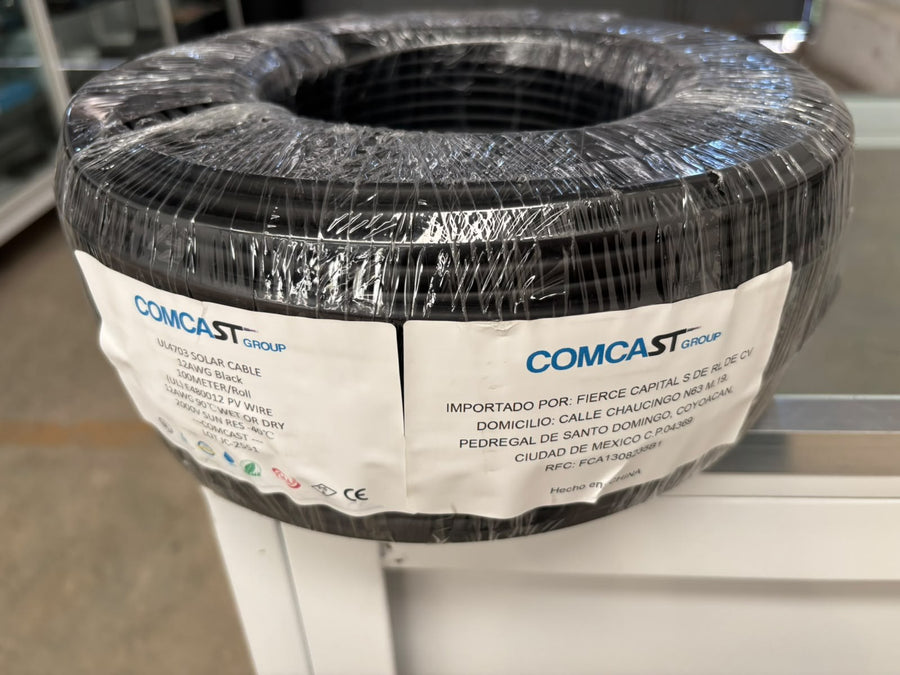 Cable fotovoltaico Comcast 12 AWG negro 2000 V | PV WIRE 12AWG - foto real