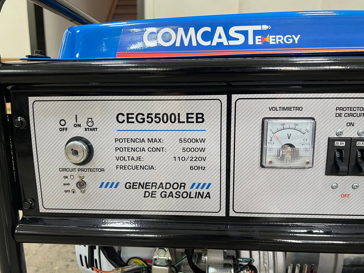Generador a Gasolina Comcast 5.5 kW I 110/220V, arranque electrico | CEG-5500LEB