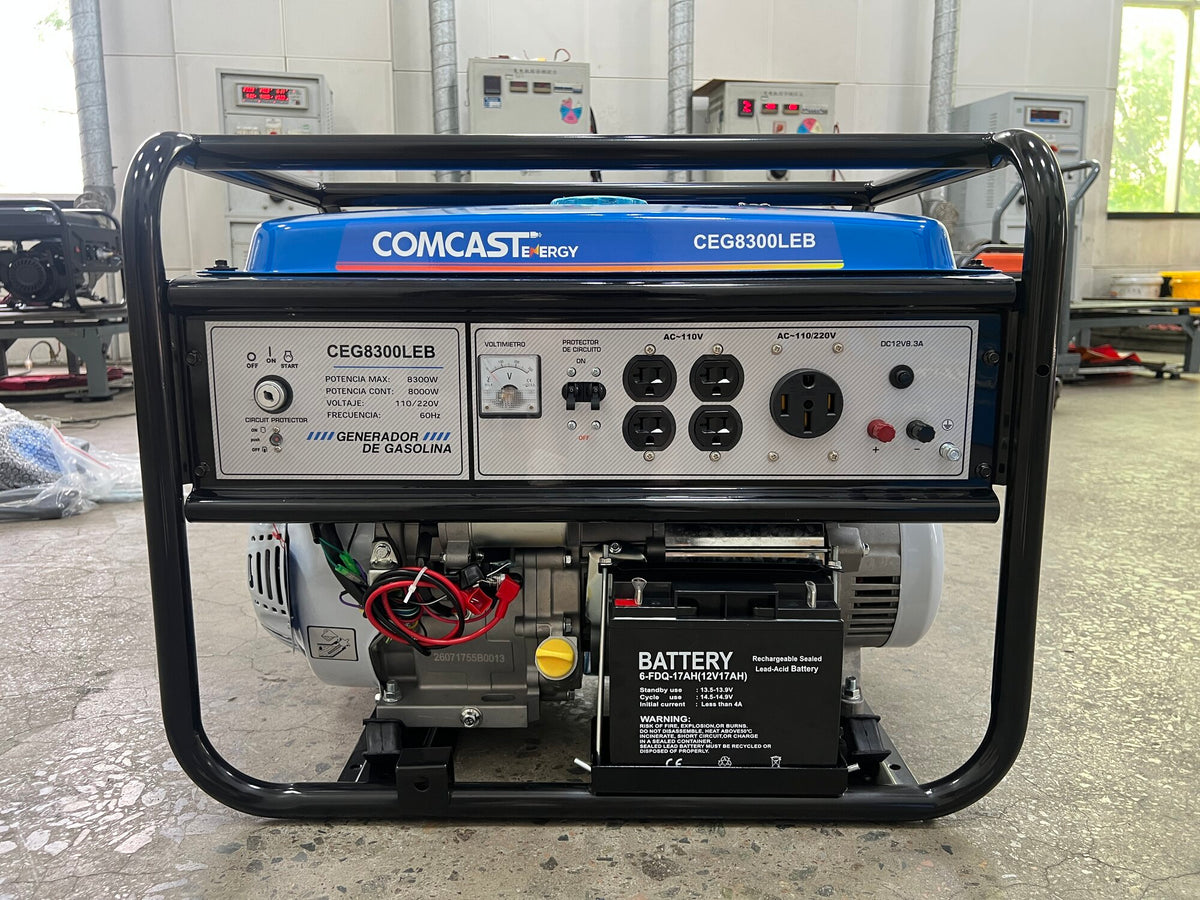 Generador a Gasolina Comcast 8.3 kW I 110/220V, arranque electrico | CEG-8300LEB