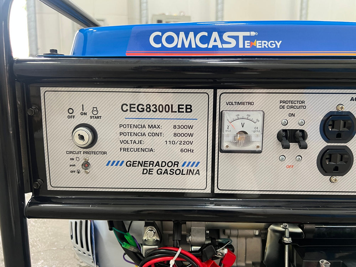 Generador a Gasolina Comcast 8.3 kW I 110/220V, arranque electrico | CEG-8300LEB