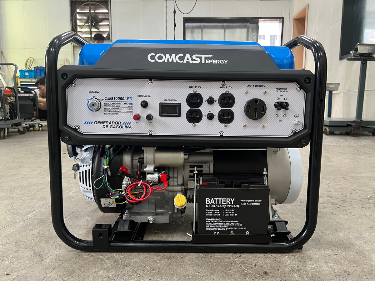 Generador a Gasolina Comcast 10 kW I 110/220V, arranque electrico | CEG-10000LED