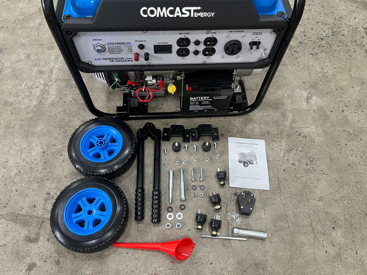 Generador a Gasolina Comcast 10 kW I 110/220V, arranque electrico | CEG-10000LED